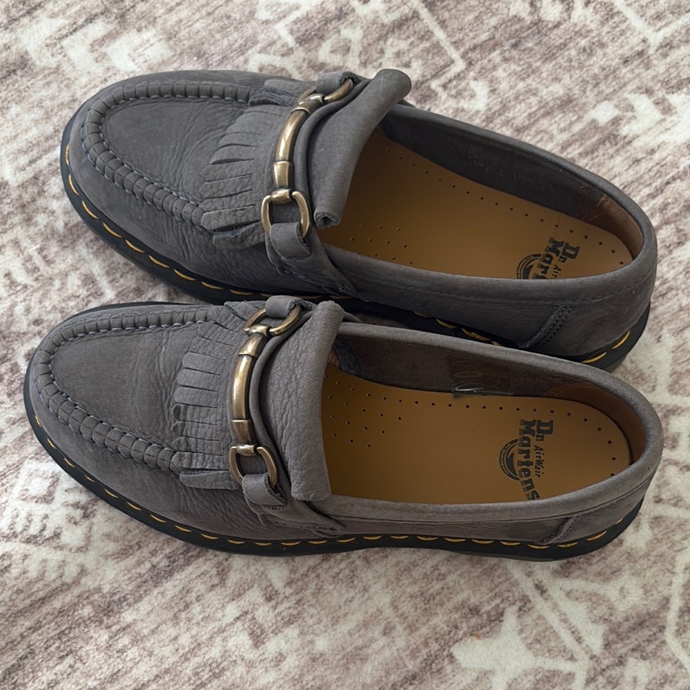 Dr. Martens Gray Leather Loafers